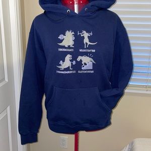 Novelty Dino hoody sz M